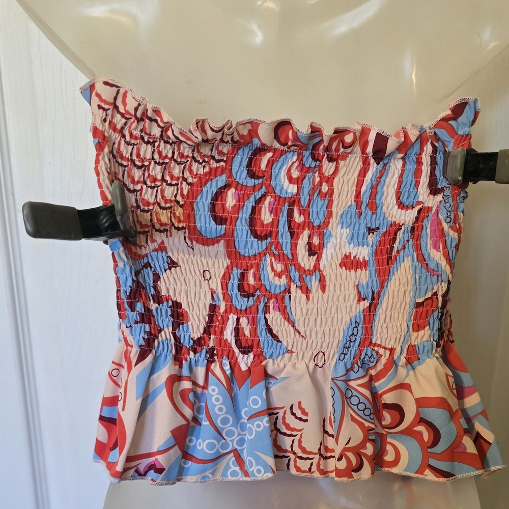 YOINS Multicolor Patterned Crop Top - Picture 2 of 2